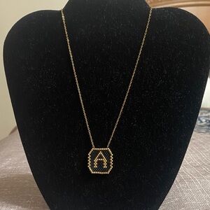 OLA OLA “A” Gold Stainless Steel Necklace